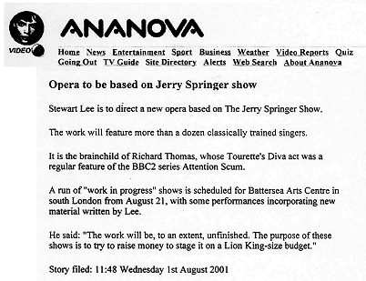 Opera To Be Based on Jerry Springer Show