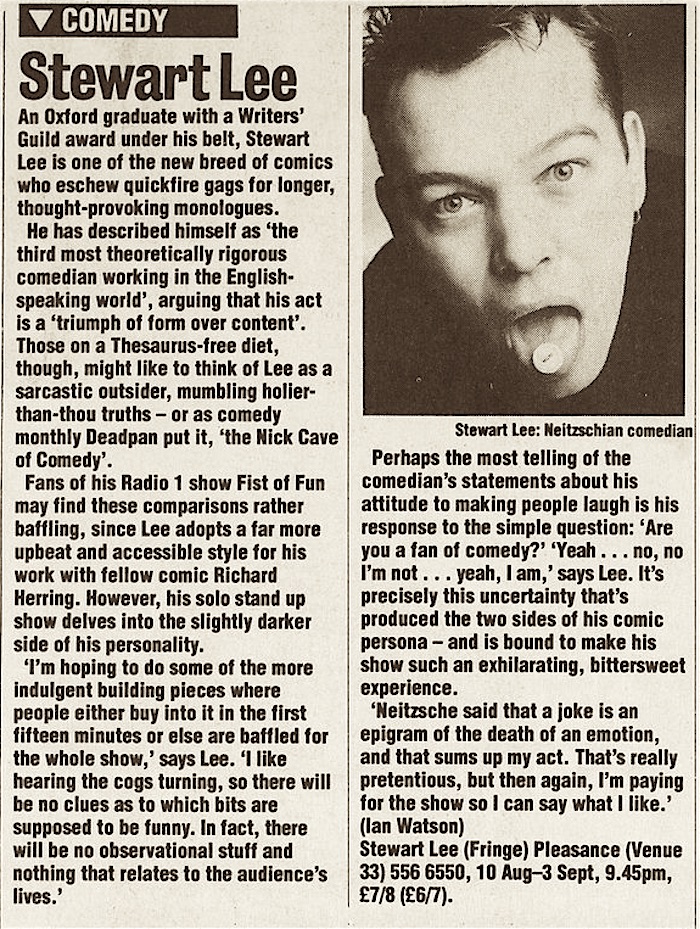 August 1994 - Interview with The List